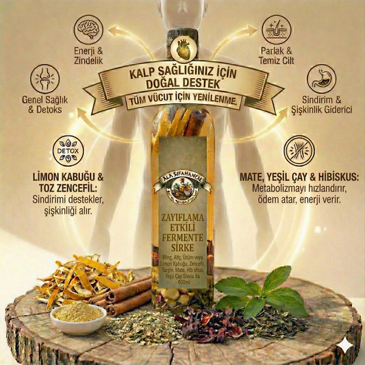 ZAYIFLAMA ETKİLİ FERMENTE SİRKE (500 ml)
