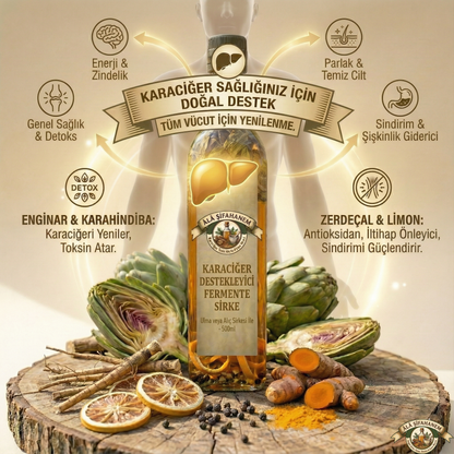 KARACİĞER DESTEKLEYİCİ FERMENTE SİRKE (500 ml)