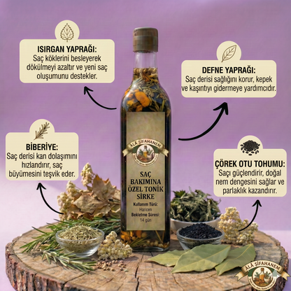 SAÇ BAKIMI VE GÜÇLENDİRİCİ TONİK SİRKE (500 ML)