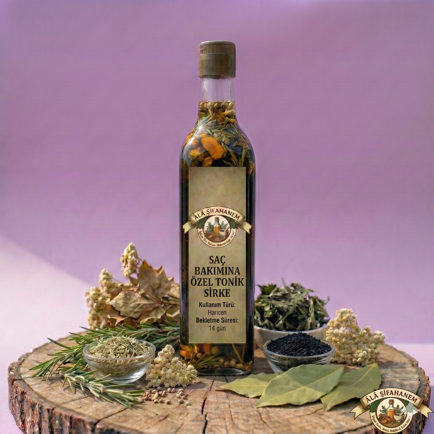 SAÇ BAKIMI VE GÜÇLENDİRİCİ TONİK SİRKE (500 ML)