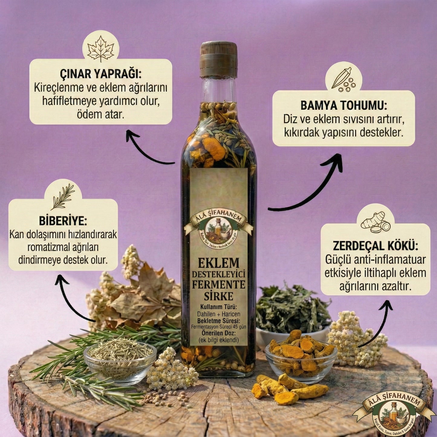 EKLEM DESTEKLEYİCİ FERMENTE SİRKE (500 ml)